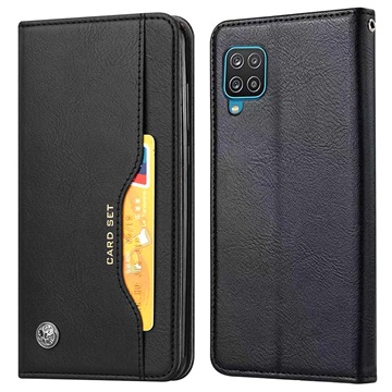 Card Set Series Samsung Galaxy A22 4G Wallet Case - Zwart