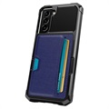 Kaartsleuf Samsung Galaxy S21 5G Hybrid Case - Blauw