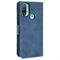 Cardholder Series Motorola Moto E20 Wallet Case - Blauw