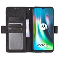 Cardholder Series Motorola Moto E7 Plus Wallet Case - Zwart