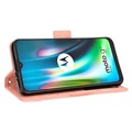Cardholder Series Motorola Moto E7 Plus Wallet Case - Roze