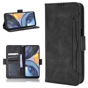 Cardholder Series Motorola Moto G22 Wallet Case - Zwart