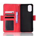 Cardholder Series Motorola Moto G22 Wallet Case - Rood