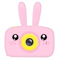 Cartoon HD-camera voor kinderen met 3 spellen - 12MP - konijn / roze