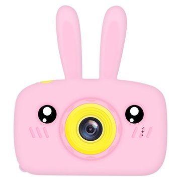 Cartoon HD-camera voor kinderen met 3 spellen - 12MP - konijn / roze