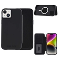 Bi-Color Series iPhone 14 Max Wallet Case - Zwart