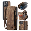 iPhone 15 Pro Caseme 2-in-1 Multifunctional Wallet Case - Brown