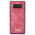Caseme 2-in-1 Multifunctioneel Samsung Galaxy S10 Portemonnee Hoesje - Rood