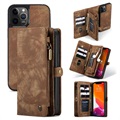 Caseme 2-in-1 Multifunctionele iPhone 12/12 Pro Wallet Case - Bruin