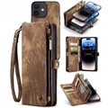 Caseme 2-in-1 Multifunctionele iPhone 12/12 Pro Wallet Case - Bruin