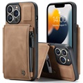 Caseme C20 Zipper Pocket iPhone 13 Pro Hybrid Case - Bruin