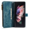 Caseme C30 Multifunctioneel Samsung Galaxy Z Fold4 5G Portemonnee Hoesje - Blauw