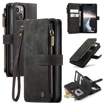 Caseme C30 Multifunctioneel iPhone 14 Portemonnee Hoesje - Zwart