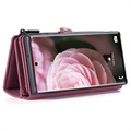 Caseme 2-in-1 Multifunctionele Samsung Galaxy S21 5G Wallet Case - Wijnrood