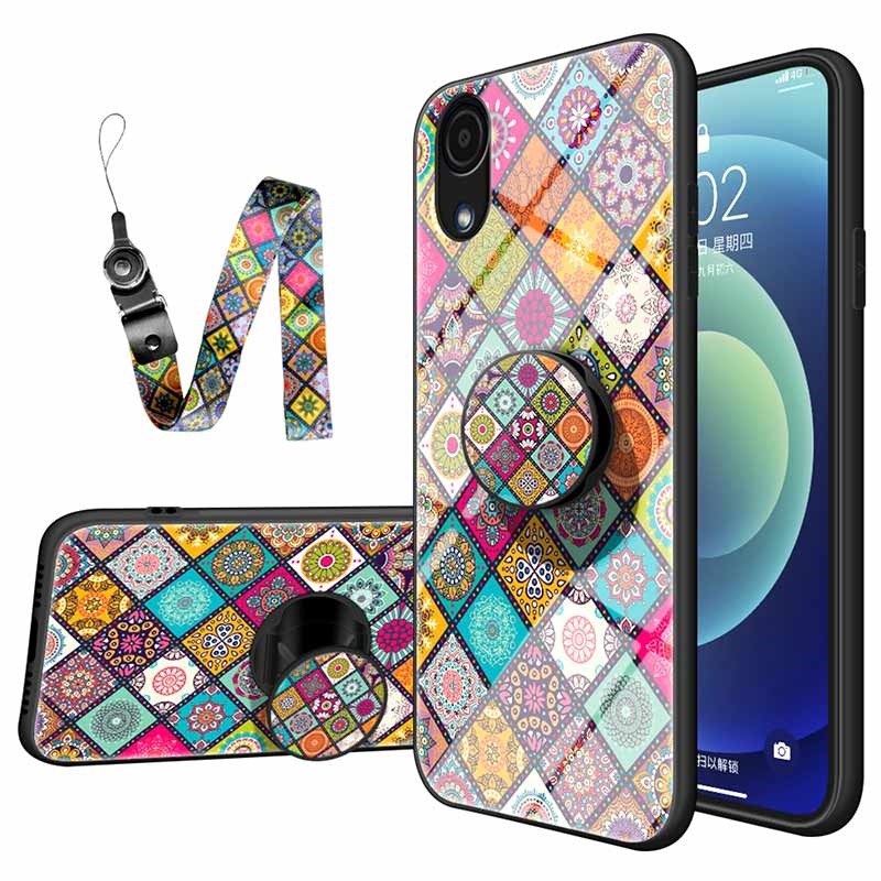 Geruit patroon Samsung Galaxy A03 Core Case - Kleurrijke Mandala
