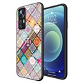 Geruit patroon Xiaomi 12/12X hybride hoesje - kleurrijke mandala