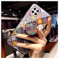 Geruit Patroon Samsung Galaxy A22 4G Hybrid Case - Kleurrijke Mandala
