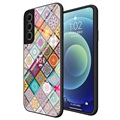 Geruit Patroon Samsung Galaxy S21 FE 5G Hybrid Case - Kleurrijke Mandala