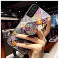 Geruit Patroon Samsung Galaxy S21+ 5G Hybrid Case - Kleurrijke Mandala