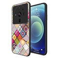 Geruit Patroon Xiaomi 12S Ultra Hybride Hoesje - Kleurrijke Mandala