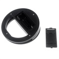 Clip-on selfie-ringlicht met 3 helderheidsmodi - zwart