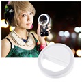 Clip-on selfie-ringlicht met 3 helderheidsmodi - wit