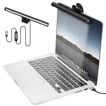 Clip-on Monitor LED Lamp met USB Kabel - Zwart