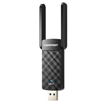 Comfast CF-952AX V2 Dual-Band WiFi 6 USB-adapter - 1800Mbps - Zwart