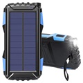 Compacte Dubbele USB Solar Powerbank TS-819 - 20000mAh - Blauw / Zwart