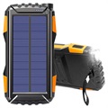 Compacte Dubbele USB Solar Powerbank TS-819 - 20000mAh - Oranje / Zwart
