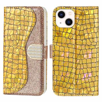 Croco Bling Series Samsung Galaxy A13 5G Wallet Case - Rose Gold