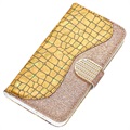 Croco Bling iPhone 11 Pro Max Wallet Case - Goud