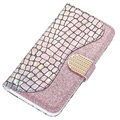 Croco Bling iPhone 12/12 Pro Wallet Case - Rose Gold