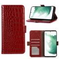 Crocodile Series iPhone 14 Wallet Leren Hoesje met RFID - Zwart