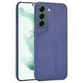 Crocodile Series Samsung Galaxy S22 5G Case - Blauw