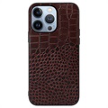 Crocodile Series iPhone 14 Pro Max Hybrid Case - Bruin