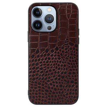 Crocodile Series iPhone 14 Pro Max Hybrid Case - Bruin