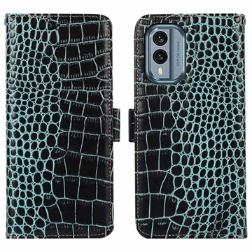 Crocodile Nokia X30 Wallet Leren Hoesje met RFID