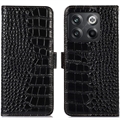 Crocodile Series Samsung Galaxy A33 5G Wallet Leren Hoesje met RFID - Zwart