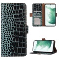 Crocodile Series Samsung Galaxy A53 5G Wallet Leren Hoesje met RFID - Groen