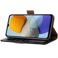Crocodile Series Samsung Galaxy M33 Wallet Leren Hoesje met RFID - Zwart