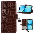 Crocodile Series iPhone 14 Wallet Leren Hoesje met RFID - Zwart
