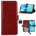 Crocodile Series iPhone 14 Wallet Leren Hoesje met RFID - Zwart