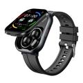 D12 2-in-1 Smartwatch met Clip-On draadloze koptelefoon - Siliconen band