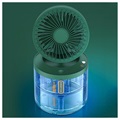 D27 2 Generatie Opvouwbare Ventilator met Luchtbevochtiger - Groen