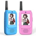 D3 Walkie Talkie voor kinderen met camera en display - 2 stuks. - Roze / Blauw