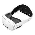 DEVASO hoofdband compatibel met Meta Quest 3 VR Headset Verstelbare band versie 2.0, wit