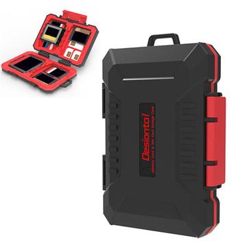 Desiontal Schokbestendig Opbergdoosje voor Geheugen-/SIM-kaart - Zwart