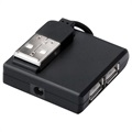 Digitus DA-70217 4-poort USB Hub - 480Mbps, Win/Mac - Zwart