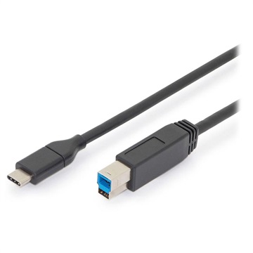 Digitus USB-C/USB-B 3.0 Verbindingskabel - 1.8m - Zwart